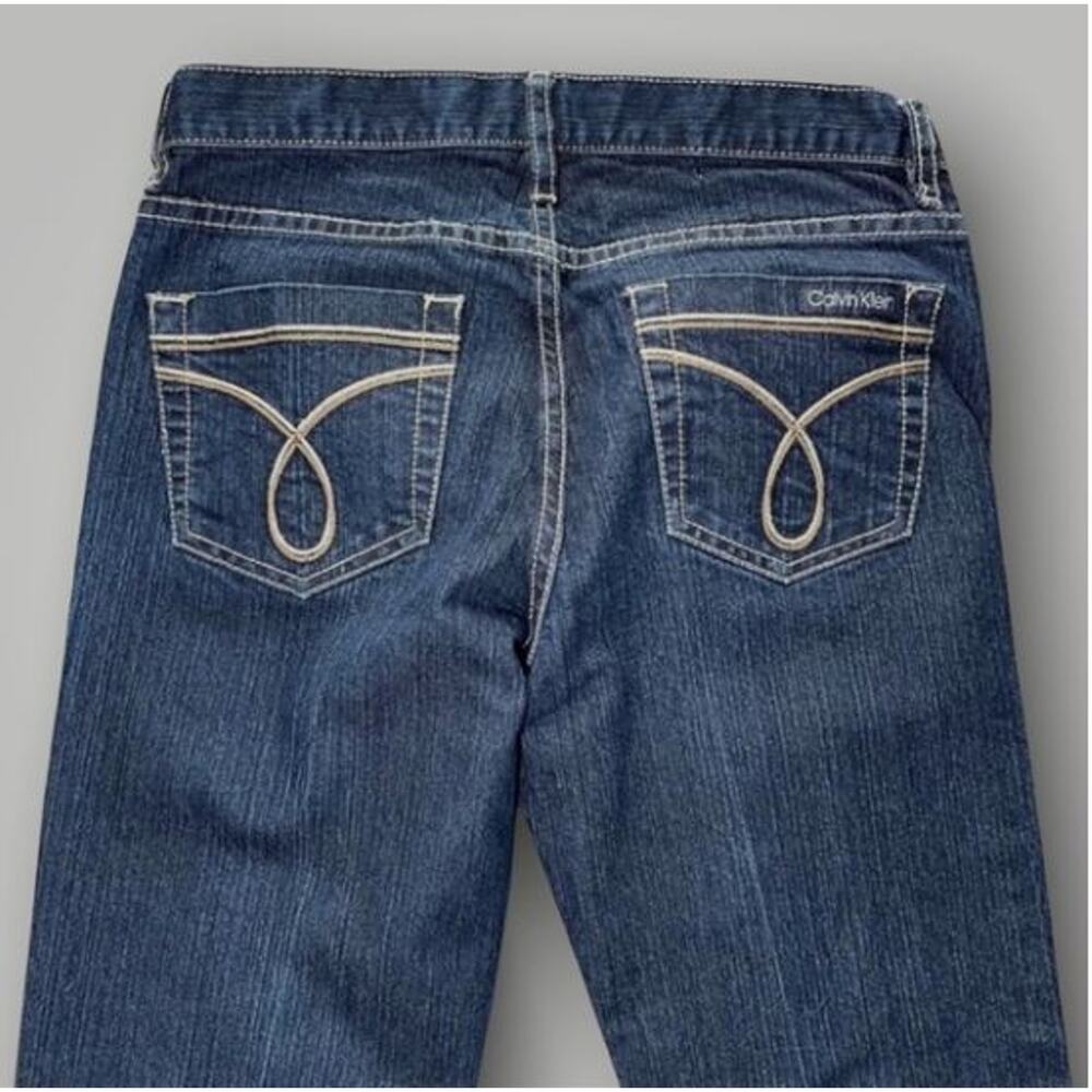 CALVIN KLEIN JEANS CLASSIC ICONIC DARK BLUE DENIM  JEANS MEDIUM 28 / 6 - Picture 7 of 9